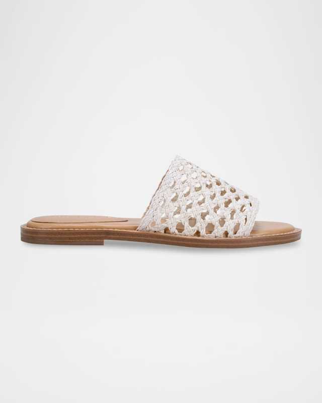 Glynne Woven Flat Slide Sandals
